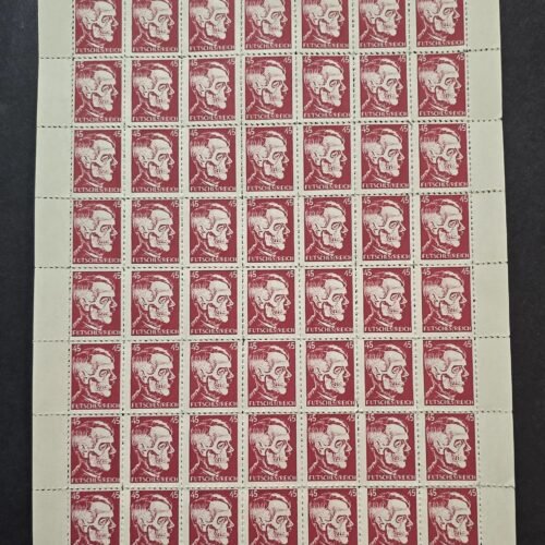 20260710_121936.jpg Adolf Hitler Death Mask Skull Stamp Sheet WW2 NSDAP Third Reich Nazi German