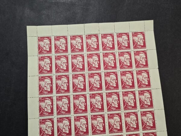 20260710_121938.jpg Adolf Hitler Death Mask Skull Stamp Sheet WW2 NSDAP Third Reich Nazi German