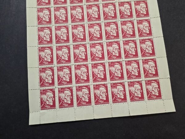 20260710_121940.jpg Adolf Hitler Death Mask Skull Stamp Sheet WW2 NSDAP Third Reich Nazi German
