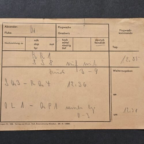 20260710_122343.jpg WWII German Luftwaffe Flugwache Enemy Aircraft Observation Report Document 1941