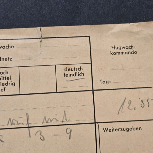 20260710_122347.jpg WWII German Luftwaffe Flugwache Enemy Aircraft Observation Report Document 1941