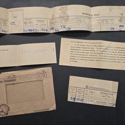 20260714_180534 WW2 Nazi German Third Reich Deutsche Reichsbahn 1942 Railway Cover w/ Original Financial Documents