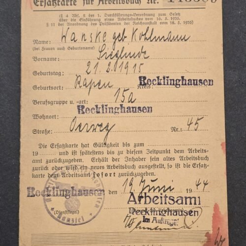 20260718_165102 1944 WW2 Nazi German NSDAP Third Reich Era Work Labor Book