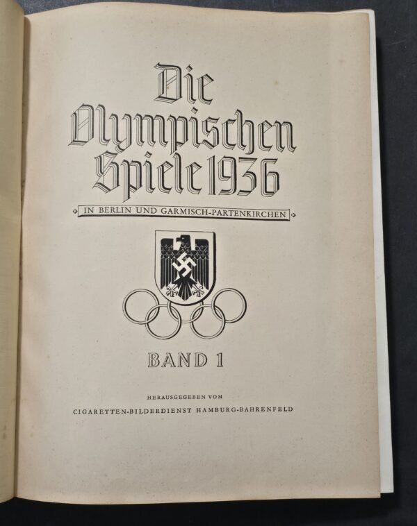 Third Reich 1936 Olympics Olympia Band 1 Cigarette Card Album Berlin