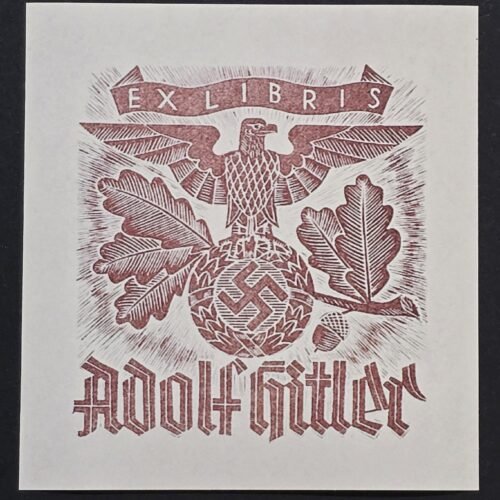 Third Reich NSDAP Nazi German Adolf Hitler Ex Libris Bookplate Book Plate Label Old Copies