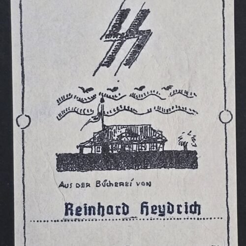20260731_150714 Third Reich SS German NSDAP Reinhard Heydrich Ex Libris Bookplate Book Plate Label