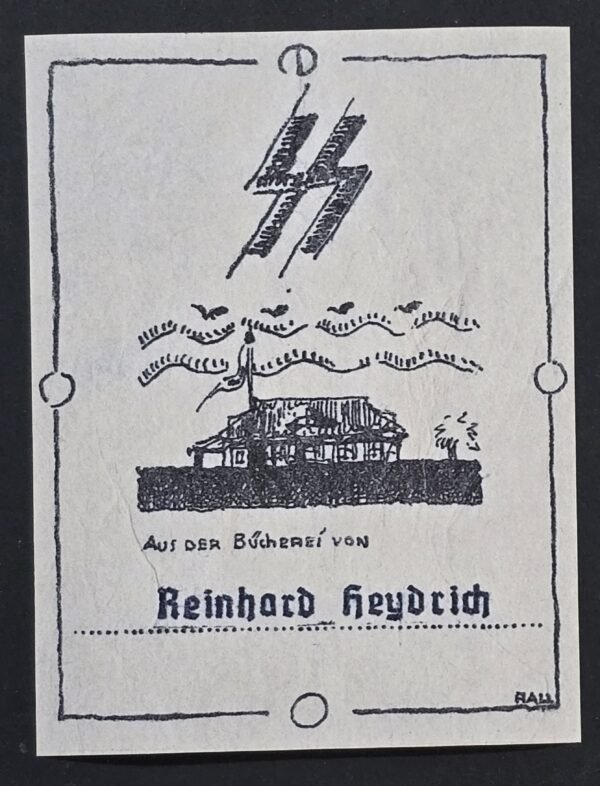 20260731_150714 Third Reich SS German NSDAP Reinhard Heydrich Ex Libris Bookplate Book Plate Label
