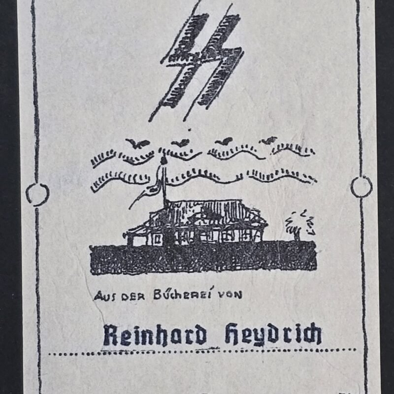 Third Reich SS German NSDAP Reinhard Heydrich Ex Libris Bookplate Book Plate Label