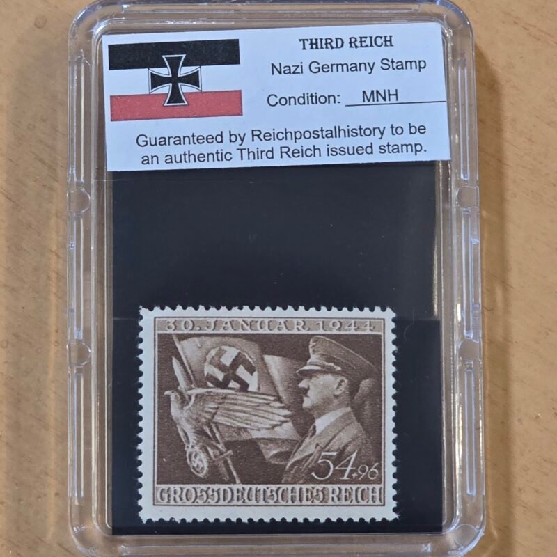 WWII German 1944 Adolf Hitler Stamp Swastika Flags Banners MNH Third Reich
