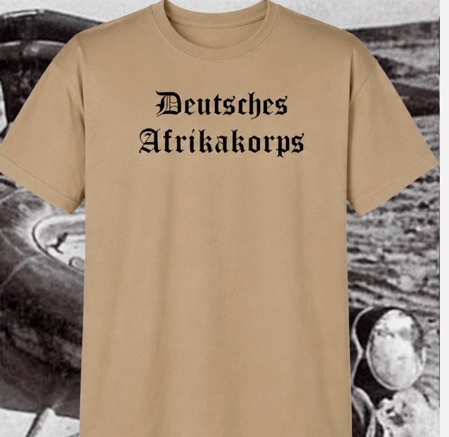 WW2 Nazi German SS Deutsches Afrikakorps Military Army T shirt