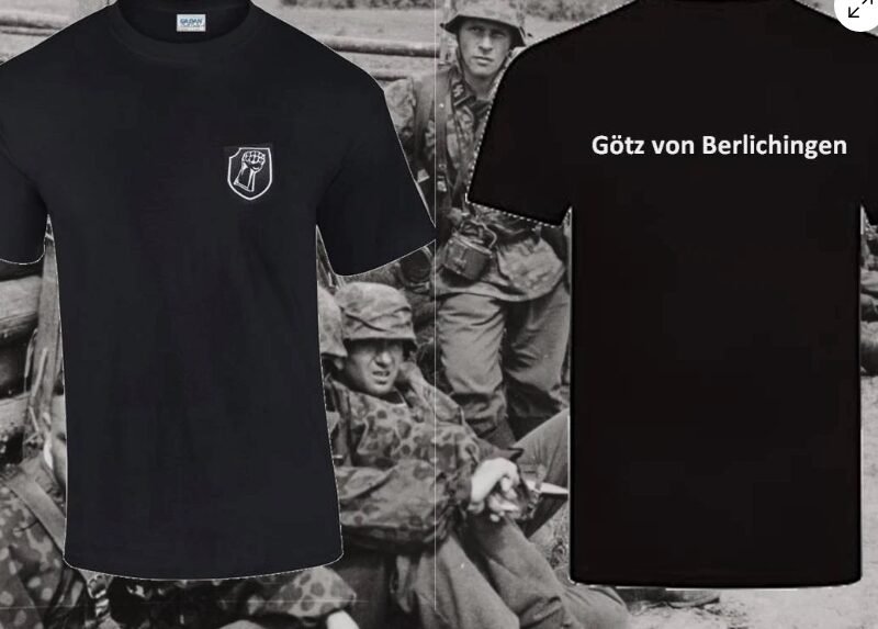 WW2 Nazi German SS Gotz Von Berlichingen T Shirt 2 sided