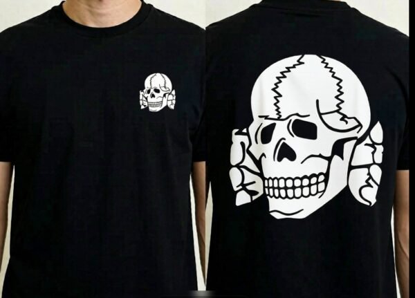 Screenshot_20-7-2026_193542_venice.ai WW2 Nazi German SS Totenkopf Death Head Skull Third Reich T Shirt 2 sided