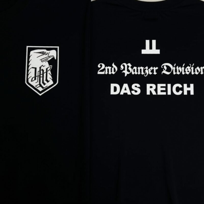 WW2 Nazi German SS Das Reich Eagle head  T Shirt 2 sided