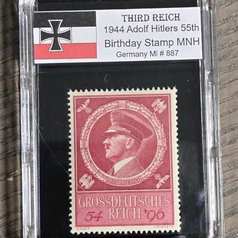 Screenshot_20260607_004223_eBay.jpg Adolf Hitler 55th and last Birthday Stamp w Slab Case WW2 Nazi German NSDAP Postage