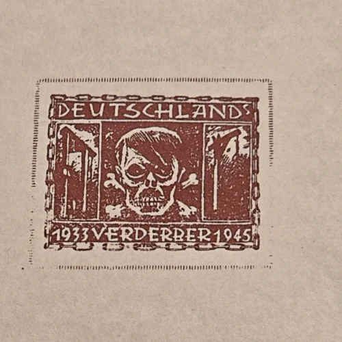 Adolf Hitler ANTIFA Antifaschistische Anti Fascist Souvenir Stamp Sheet