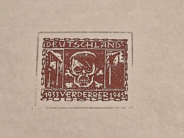Adolf Hitler ANTIFA Antifaschistische Anti Fascist Souvenir Stamp Sheet