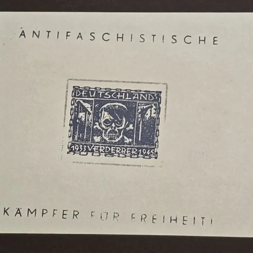 Adolf Hitler ANTIFA Antifaschistische Anti Fascist Souvenir Stamp Sheet x 3