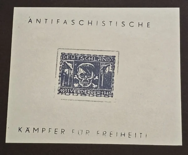 Adolf Hitler ANTIFA Antifaschistische Anti Fascist Souvenir Stamp Sheet x 3