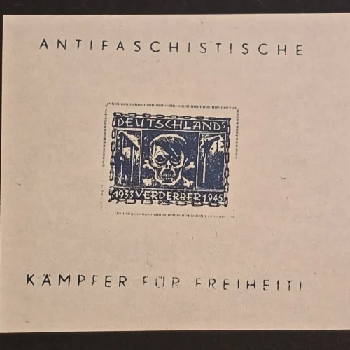 Adolf Hitler ANTIFA Antifaschistische Anti Fascist Souvenir Stamp Sheet x 3