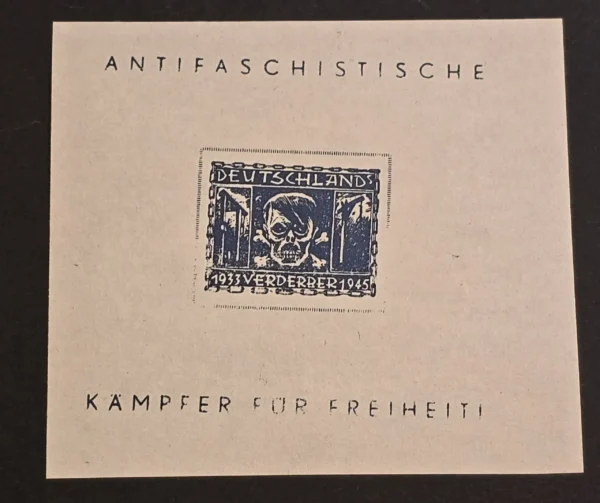 Adolf Hitler ANTIFA Antifaschistische Anti Fascist Souvenir Stamp Sheet x 3