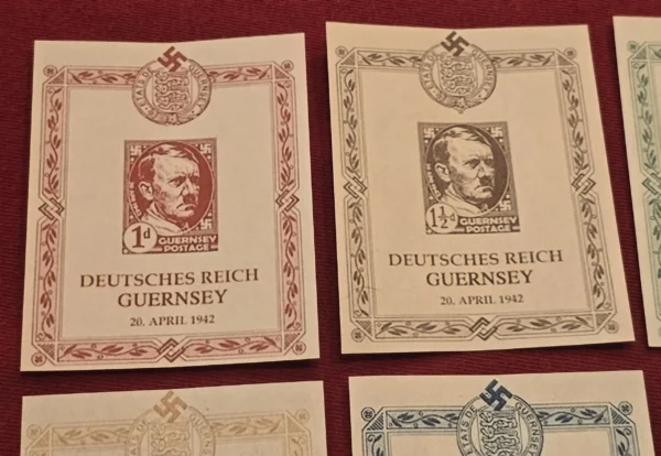 Adolf Hitler Deutsches Reich Guernsey Birthday Stamp Sheets x 6