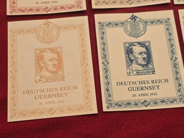 Adolf Hitler Deutsches Reich Guernsey Birthday Stamp Sheets x 6