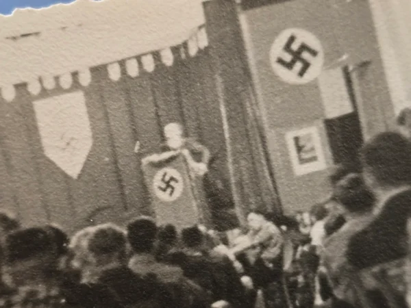 adolf-hitler-early-nsdap-third-reich-speech-w-swastika-and-veterans-logos-ww2-german-photo-03-6d662add Adolf Hitler?? Early NSDAP Third Reich Speech w Swastika and Veterans Logos WW2 German Photo