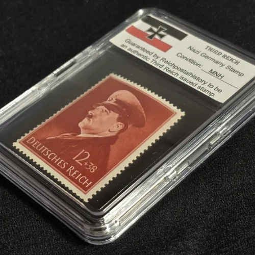 Adolf Hitler Stamp 41st Birthday 1941 WWII Nazi German NSDAP Stamp w Slab Case
