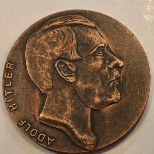 Adolf Hitler The Fuhrer Large Medallion Medal Coin WW2 Nazi German Third Reich