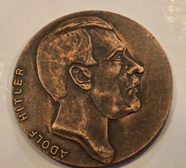 Adolf Hitler The Fuhrer Large Medallion Medal Coin WW2 Nazi German Third Reich