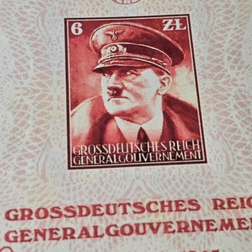 Adolf Hitler The Fuhrer Nazi German Third Reich Souvenir Stamp Sheet