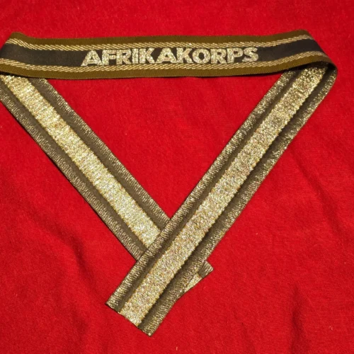 Afrika Korps DAK Cuff Title w Award Document WW2 German Military