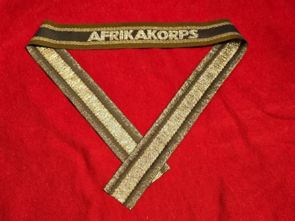 Afrika Korps DAK Cuff Title w Award Document WW2 German Military