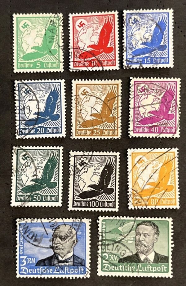 air.jpg WW2 WWII German Third Reich Airmail Eagle Set Set Officials Complete HI CV$