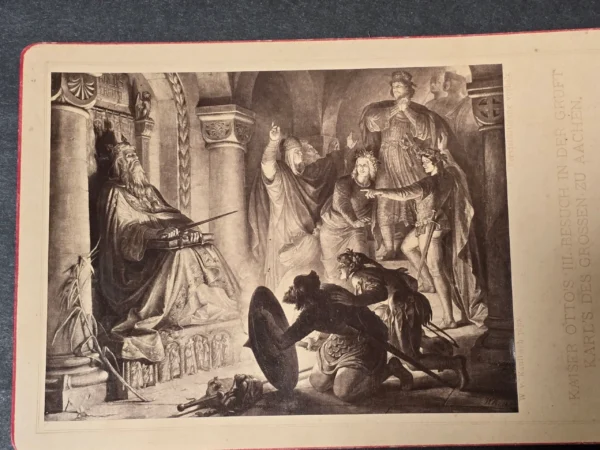 antique-german-cabinet-card-kaiser-otto-iii-visit-to-charlemagne-tomb-aachen-c1900-03-c0254df3 Antique German Cabinet Card Kaiser Otto III Visit to Charlemagne Tomb Aachen c1900