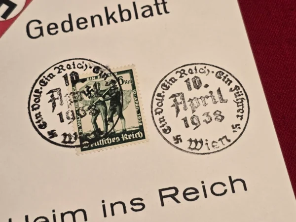 April 10 1938 National Socialist Voting Day Postcard w Special Cancels WW2 Nazi German Third Reich Postal