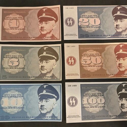 b1.jpg Heinrich Himmler SS Reichsfuhrer Currency Third Reich Bank Notes Nazi German WW2 WWII NSDAP