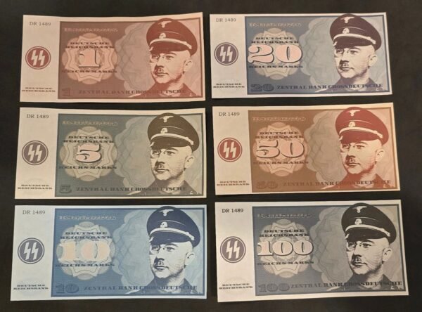 b1.jpg Heinrich Himmler SS Reichsfuhrer Currency Third Reich Bank Notes Nazi German WW2 WWII NSDAP