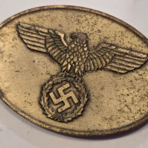 Bronze Gestapo Warrant Disc Police Badge WW2 Nazi German Third Reich Polizei