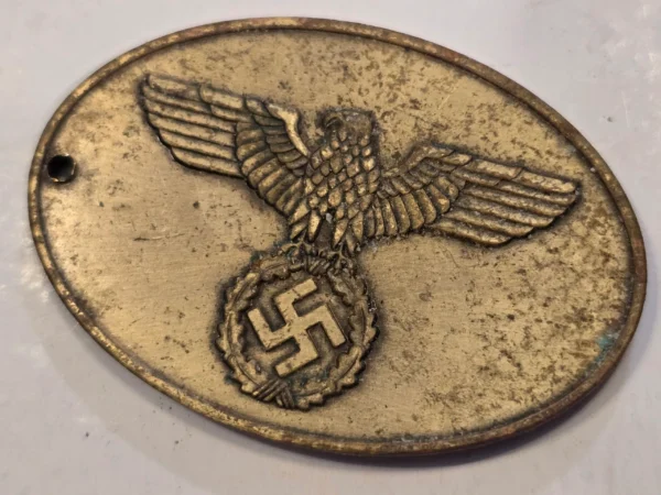 Bronze Gestapo Warrant Disc Police Badge WW2 Nazi German Third Reich Polizei