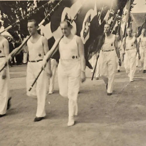 early-nsdap-turner-org-parade-w-swastika-flags-banners-ww2-german-third-reich-era-photo-02-13b4d458 Early NSDAP Turner Org Parade w Swastika Flags Banners WW2 German Third Reich Era Photo