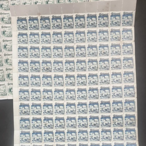 Feldpost Stamp Sheets x 3 WW2 Nazi German Third Reich Soldiers Mail