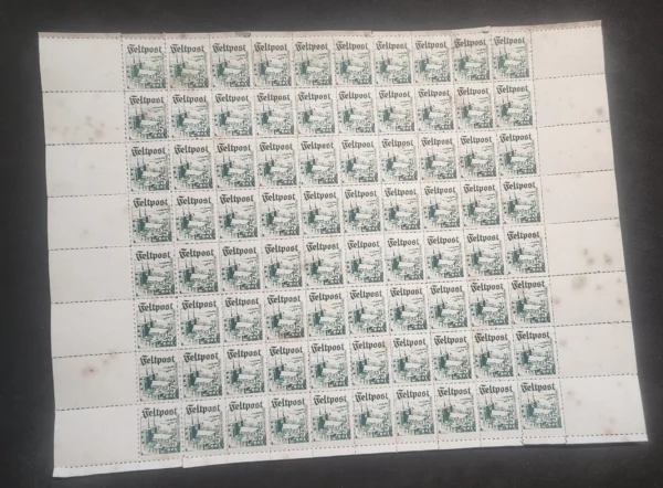 Feldpost Stamp Sheets x 3 WW2 Nazi German Third Reich Soldiers Mail