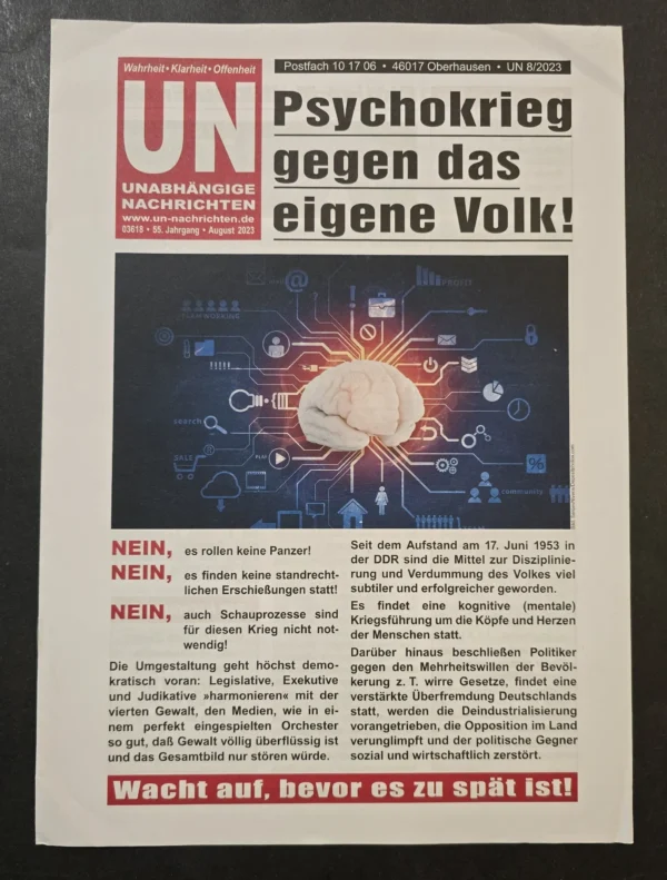 German National Socialist Modern Political Propaganda Nationalist Newspaper