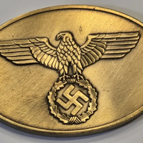 Gestapo Bronze Warrant Disc WW2 Nazi German NSDAP Third Reich State Criminal Police Badge