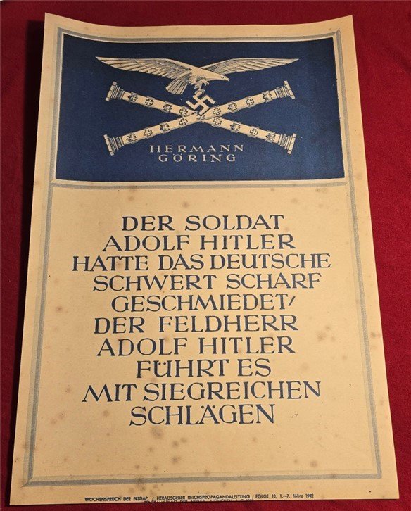 hg1 Hermann Goring Luftwaffe Generals Batons Poster WW2 Nazi German Third Reich Military