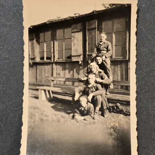 Hitler Youth HJ Boys in Uniform Clowning Around WW2 German Photo
