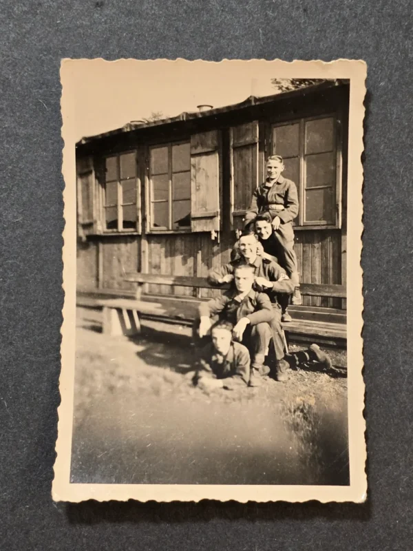Hitler Youth HJ Boys in Uniform Clowning Around WW2 German Photo