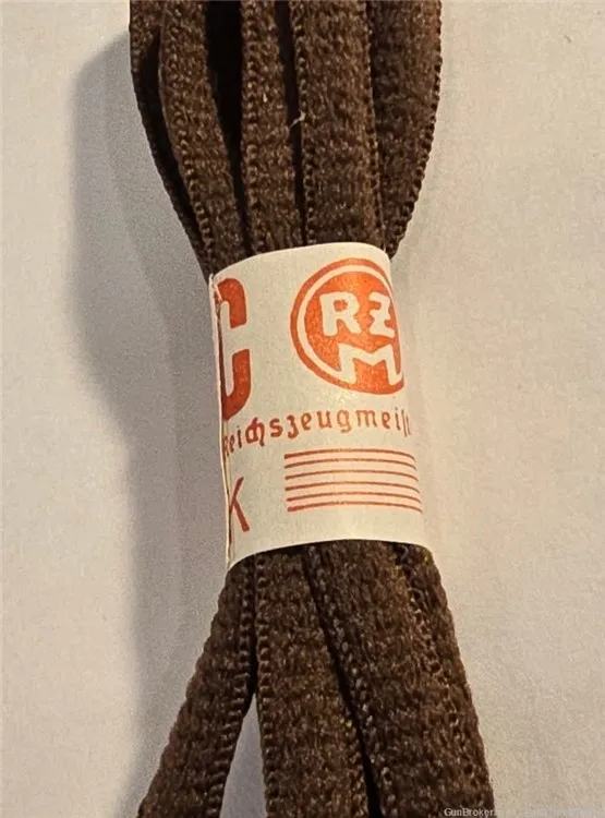 WW2 Nazi German Third Reich HJ Hitler Youth Shoe Laces w RZM Tag
