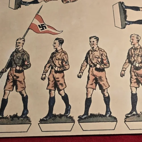 HJ Hitler Youth & BDM Girls Cutout Toy Soldiers WW2 Nazi German Third Reich NSDAP